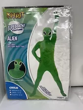 Kids Alien Morphsuit Boys Girls Green Space Fancy Dress Costume for Halloween