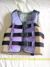 Vintage sea doo Racing Life Jacket Rated 100 Mph Adult Small 32-36" chest.