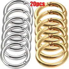 10/20 Pcs Metal O Ring Spring Clasps - Round Keychain Clasps Jewelry