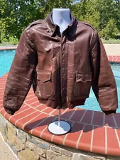 Original Wearable WWII WW2 A-2 Horsehide Leather Flight Jacket, USAAF Size 42