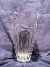 Cristal D' Arques Lead Crystal Vase 11" Tall; Made In Czech Republic