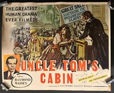 1958 UNCLE TOM’S CABIN MOVIE POSTER CIVIL-RIGHTS ERA Slave Sale Scene H.B STOWE