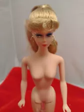 Barbie Number 1 Doll Vintage Repro Holes Feet Ponytail 1993 Nude Display Blonde