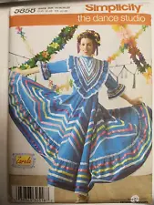 Mexican Dance Dress Circle Full Costume 14-20 Simplicity 3858 Sewing Pattern UC