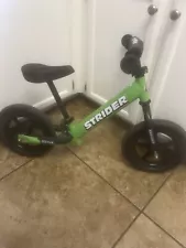 Strider 12 Sport Bike, Green - Lightweight Kids 12” Balance Bike, Pad + Footrest