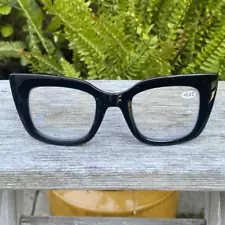 New Black Cat Eye Vintage Woman's Glasses Frame Retro Classic. Comes w/dust bag.