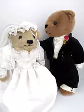 Wedding Teddy Bears 18" Bride & Groom In Complete Formal Attire