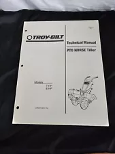 1990 TROY-BILT TECHNICAL MANUAL PTO HORSE TILLER 7hp 8hp MN1330490 NEW