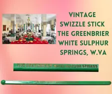 Vintage Swizzle Stick-THE GREENBRIER Hotel White Sulphur Springs, W.Va.