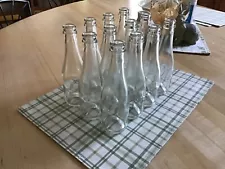 Clear Glass Champagne Bottles 187 ml Knurling Punt Empty Lot of 12 Home Brewing