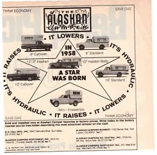 THE ALASKAN CAMPER Truck RV 1976 Vintage Print Ad Original Man Cave Garage Decor