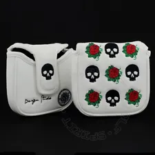 Skull Rose Head Cover for TaylorMade Spider FCG X Daddy Long Legs Mallet Putter
