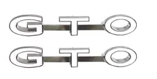 OER Zinc Diecast Chrome Front Fender Emblem Set For 1969 Pontiac GTO Models