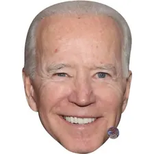 Joe Biden (Smile) Celebrity Mask, Flat Card Face