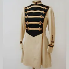 New Off White 50s majorette Handmade military marching band uniform Jacket