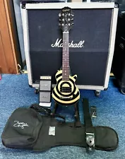 2011 Zakk Wylde Epiphone Les Paul Pee-Wee Mini Bullseye Guitar w/accessories NOS