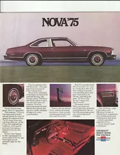 1975 Chevrolet Nova Dealer Sales Brochure Chevy 