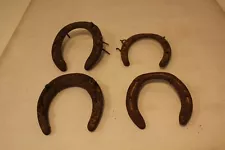 4 USED RUSTY HORSESHOES FOR CRAFTS