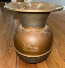 Vintage Union Pacific Railroad Spittoon Copper Brass RR Logo Embossed