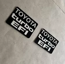 2pc Toyota turbo EFI Truck Pickup Emblem badge overlay 1985 1986 1987