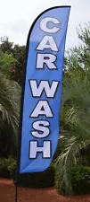 CAR WASH Advertising Promotional Feather Waving Flutter Business Flag Banners!