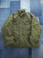 Vintage Alpha Industries M-65 Field Jacket OD Green Full-Zip XXL With Liner