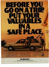 1988 SUBARU GL silver Station Wagon Vintage Print Ad