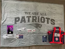 New England Patriots Season Ticket Holder Gifts STH Bag, Blanket, and Lighthouse