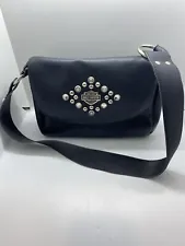 Harley-Davidson Women's Leather Studded & Rhinestone Shoulder Purse