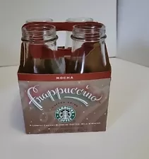 Starbucks Glass Frappuccino Bottles Set 4 With Case