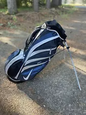 Up for Sale Nike Extreme Sport Golf Stand Carry Bag Dual Strap - Blue 6 Way