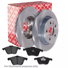 Genuine FEBI Rear Brake Discs & Pads Set Solid for Ford Transit