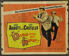 DANCE WITH ME HENRY 1956 ORIGINAL 22X28 MOVIE POSTER BUD ABBOTT LOU COSTELLO