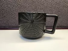 Starbucks Halloween 2019 Black Tonal Spider Web Ceramic Cup Mug 12 oz