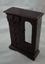 Town Square Miniatures 1:12 Mahogany Armoire T3383 for Miniature Dollhouses