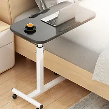 Height Adjustable Rolling Laptop Desk Over Bed Hospital Computer Table Stand