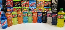 RARE/Discontinued Lot Of 12 Mountain Dew Full 16oz Bottles !! Honeydew Melon ++