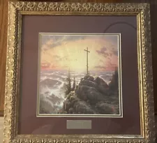 Vintage Thomas Kinkade Sunrise Library Edition Framed Home Interior 18x18