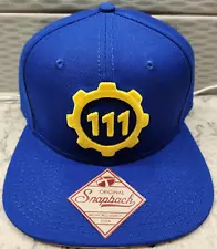 Fallout Vault 111 Blue Snapback Hat Baseball Cap - New with Tags