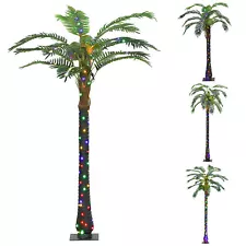 Outsunny Lighted Palm Tree Light Up Artificial Palm Tree with Remote