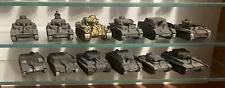 Lot of 12 Pre-Built 1/72 Scale Military Tank Models NO Duplicates Made in Italy