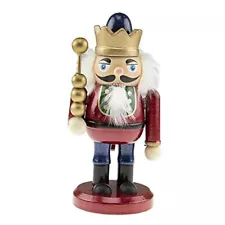 King 6 Inch Chubby Wooden Nutcracker, Festive Christmas Décor for Chubby King