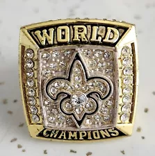 2010 New Orleans Saints Super Bowl Champion Replica Ring Drew Brees Size 11