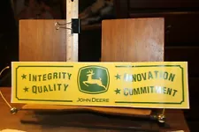 John Deere Vinyl Bumper Sticker Decal 14.5" x 3.75" Integrity Quality Innovation