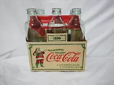 5 Coca Cola Straight Sided Circa 1899 Bottles With Carrier - Christmas 2007