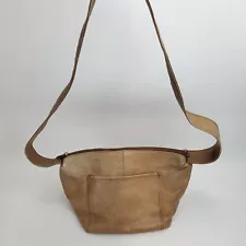 Boulder Ridge Leather Cross Body Purse Buckskin Colored Shoulder Bag