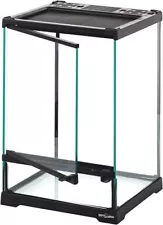 Glass Terrarium Tank 8"x8"x12", Front Opening Door Full View Visually Appealing