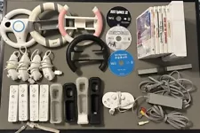 Nintendo Wii Console Bundle With Games & Controllers. Set Up For 4. Tested.