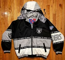 Vintage Pro Player Las Vegas Raiders Coat jacket Amazing Condition Men’s XL