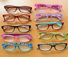 10 (Ten) Reading Glasses Readers Fun Cheaters +3.25 Styles Colors Eyeglasses Lot